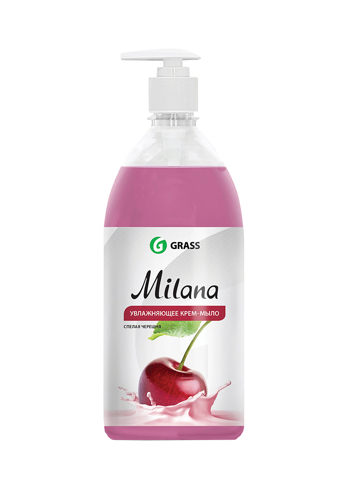 Жидкое крем-мыло Grass Milana, 1 л, в ассортименте, с дозатором, ЧЗ купить в Кирове по цене от производителя