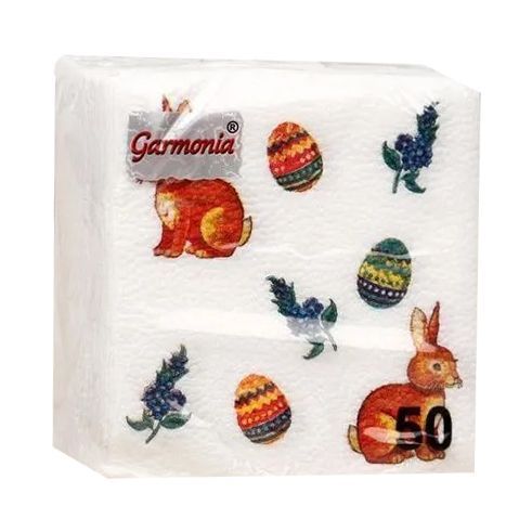 салфетки 25х25 Пасха Зайчики/50