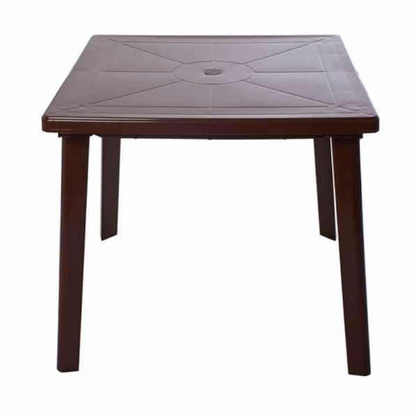 стол пластиковый квадратный коричневый 80х80х72