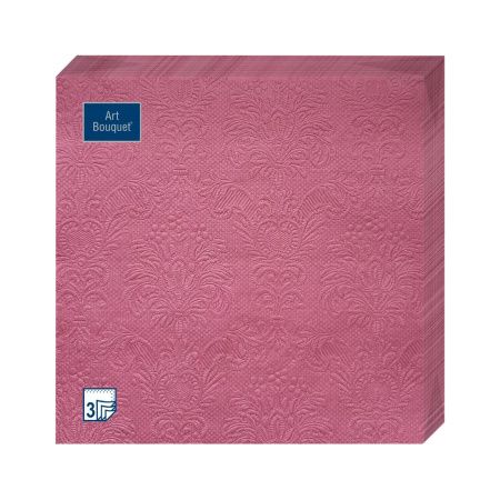 салфетки 3-сл 33х33 БУКЕТ Барокко бордо/16