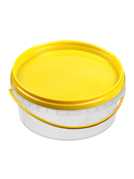 банка 0,5л прозр. желтая крышка с ручкой d=100 ПМ/2000