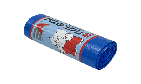 пакеты д/мусора 60л 20шт "Слоны в рулоне" 2А синие