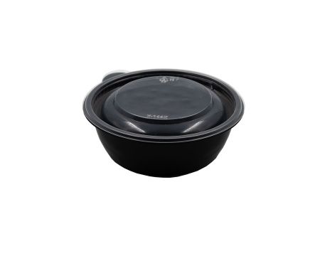 контейнер К-144-375мл черный (крышка К-144К прозр.) PP