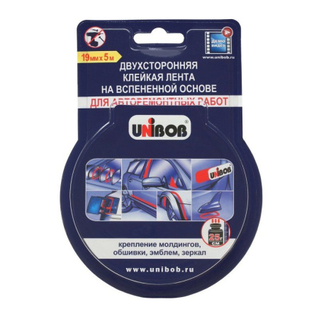 Унибоб скотч двухстор. 19х10 (Пена основа)