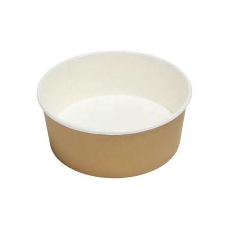 контейнер д/салата 750 мл бумажный крафт d=150 Паперскоп/50