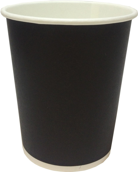 стакан бум. 200 мл Черный Скандипакк от производителя в Москве