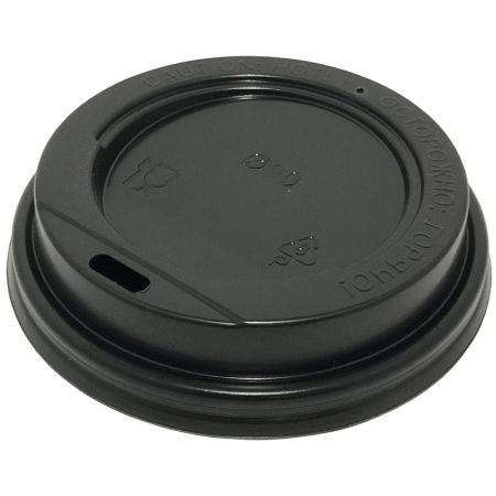 крышка д/стакана 100мл d=62мм черная без питейника *
