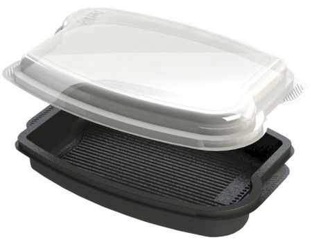 контейнер КД-402 дно черн.1140 мл (КД-402 крышка прозрачн.)/250*