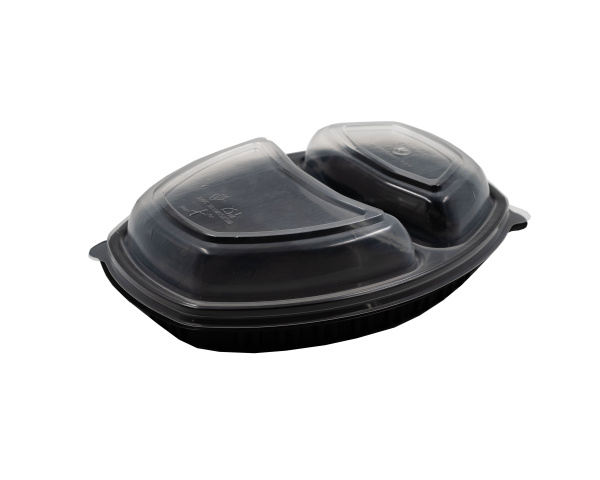 контейнер СпК-257 черный 2-х секц. (крышка СпК-257 прозр. 2-х секц.)/300