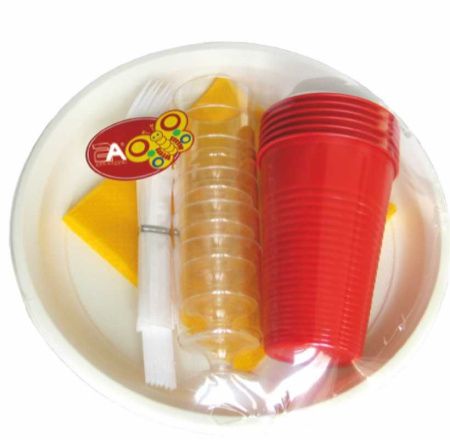 набор Турист с рюмками ДК красн ст (желт салфетка)