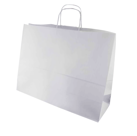 сумка бум. крафт 36,5х45х15 с круч. ручками БЕЛАЯ *